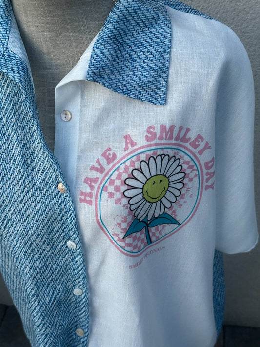 Chemise imprimé!! Pâquerette - L'Armoire d'Ambre