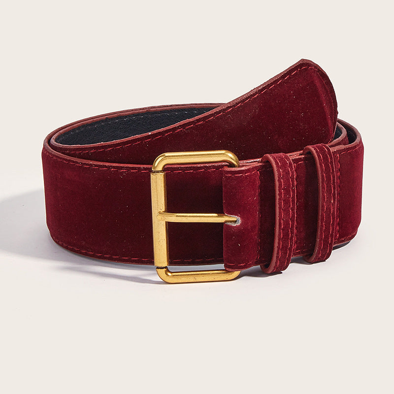 Ceinture femme large en suédine haut de gamme – style minimaliste et ultra tendance ✨