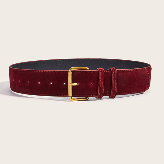 Ceinture femme large en suédine haut de gamme – style minimaliste et ultra tendance ✨