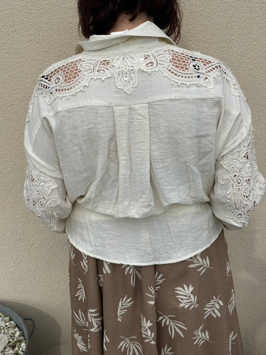 Chemise Jessie avec broderie - L'Armoire d'Ambre