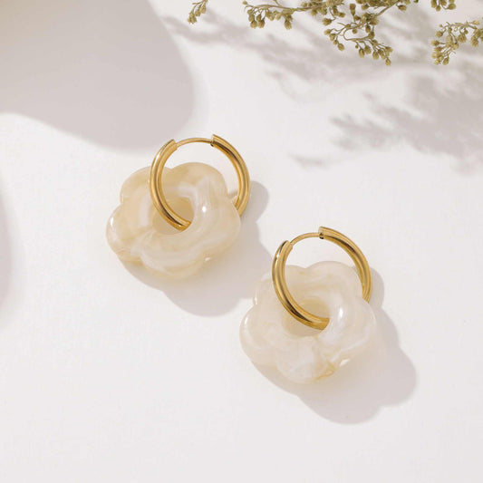 Boucles d'oreilles en acier inoxydable - L'Armoire d'Ambre