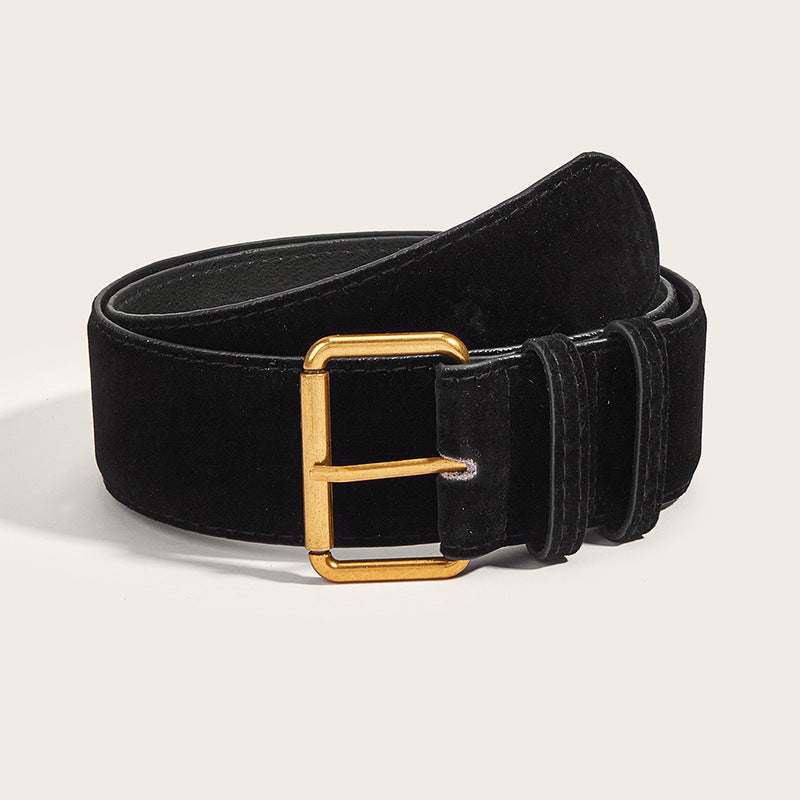 Ceinture femme large en suédine haut de gamme – style minimaliste et ultra tendance ✨