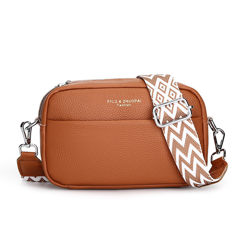 Élégance Intemporelle – Sac Bandoulière Carré en Cuir Véritable Premium ✨