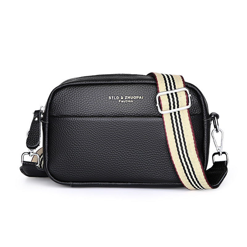 Élégance Intemporelle – Sac Bandoulière Carré en Cuir Véritable Premium ✨