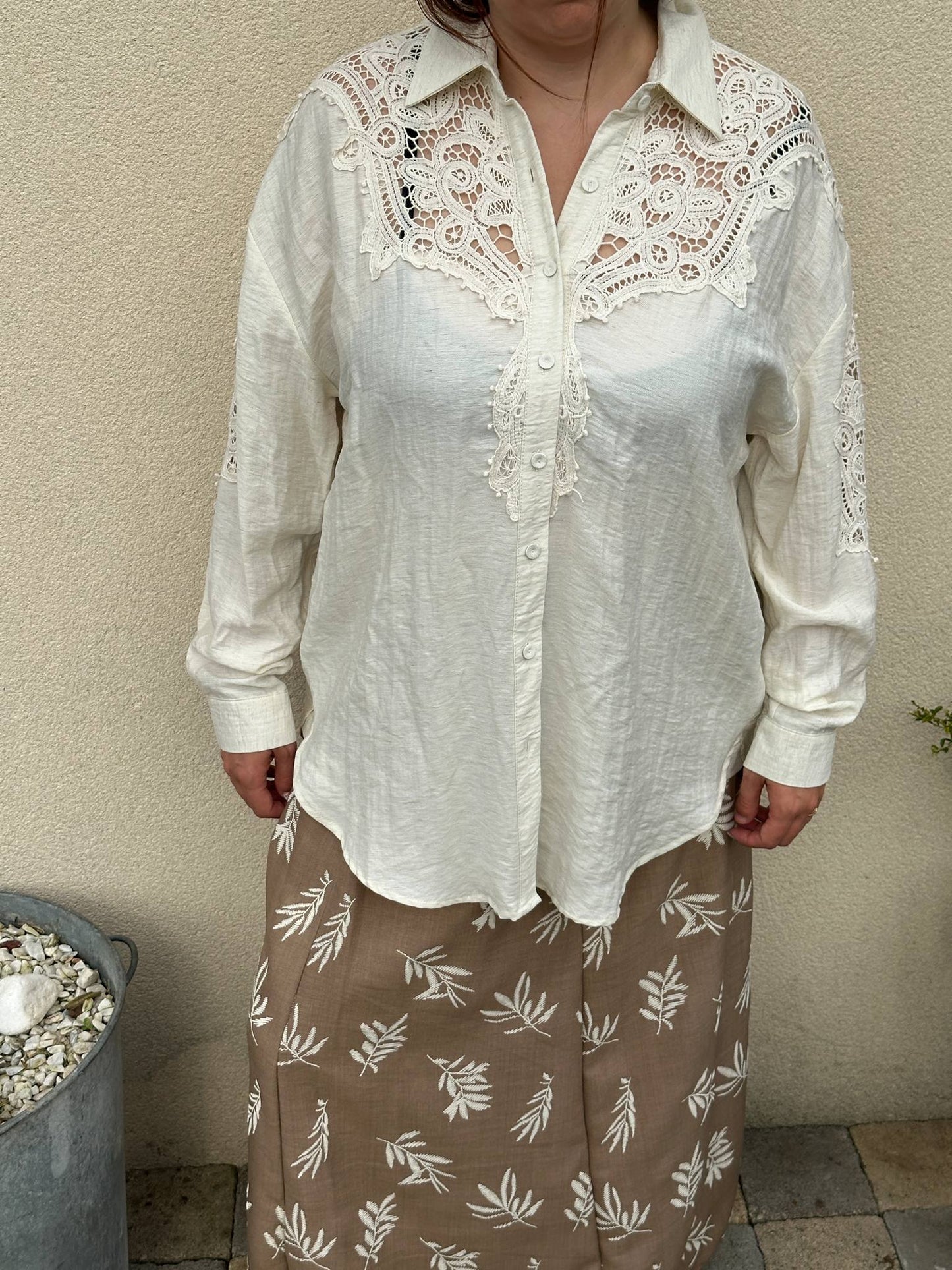 Chemise Jessie avec broderie - L'Armoire d'Ambre