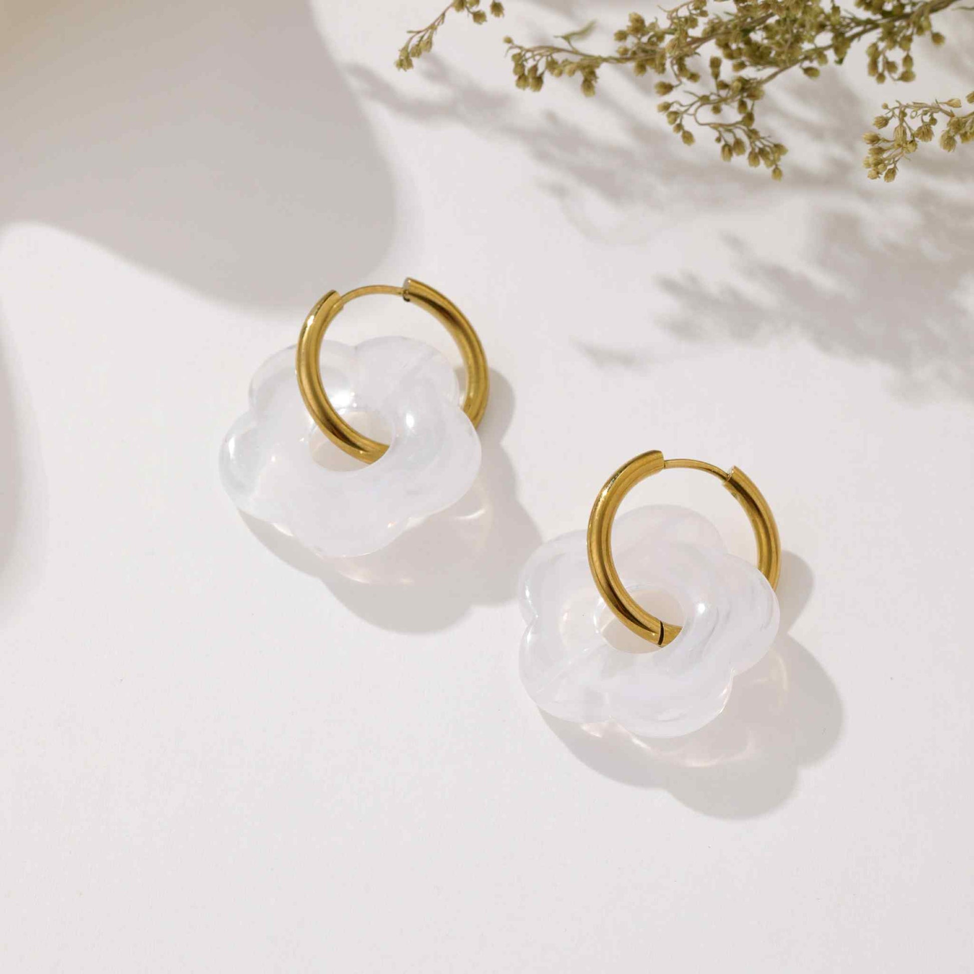 Boucles d'oreilles en acier inoxydable - L'Armoire d'Ambre