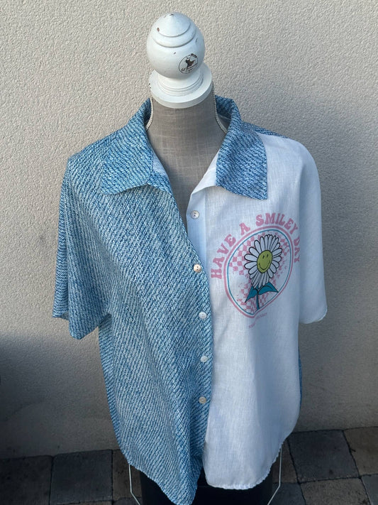 Chemise imprimé!! Pâquerette - L'Armoire d'Ambre
