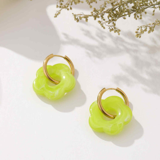 Boucles d'oreilles en acier inoxydable - L'Armoire d'Ambre